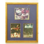 David Beckham signed England football photographic montage, with certificate of authenticity,