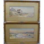 Thomas Sidney pair of watercolours 'Bosham, Sussex' dated 1923 and 'Robin Hood Bay',