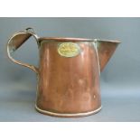 A copper jug E Pratt Ironmongers, Stroud,