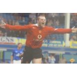 Wayne Rooney Manchester United signed photograph, with certificate of authenticity 20 x 29cm.