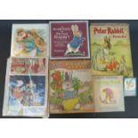 [Beatrix Potter] Peter Rabbit puzzle box by Milton Bradley, Warne painting book,