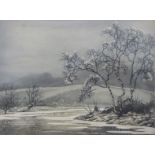 Alice Barnwell signed etching 'Snow Blossom',