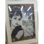 Film poster for Breakfast at Tiffany's starring Audrey Hepburn (96 x 64cm),