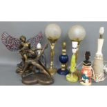 A quantity of decorative lamps,