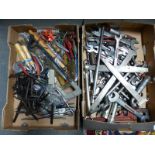 A quantity of tools to include GWR 1930/40's, German Stanwille, micrometers, spanners,