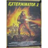 Two cinema posters, Mad Max and Exterminator 2,