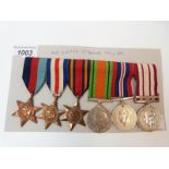 WWII medal group awarded to KX618773 J Parker STO 1 Royal Navy comprising WWII 1939/1945 Star,