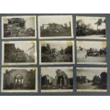 Nine photographs taken by an American serviceman of the ruined town of Gutersloh, July 1945,