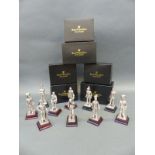 Fourteen Royal Hampshire silver plated collector's / model soldiers,