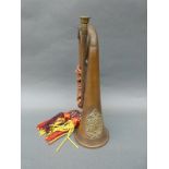 An Argyll & Sutherland Highlanders brass and copper bugle