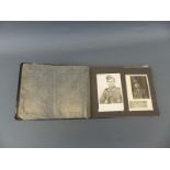A WWII Nazi German photograph album including destroyed railway yards and lines, artillery,