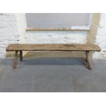 A rustic pig bench,