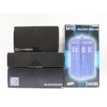 Dr Who Tardis cookie jar in original box together with three promotional Loot Crates containing