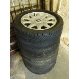 A set of four 16 inch BMW alloy wheels with 255/50R16 tyres