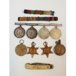 Royal Navy medal group awarded to K39319 James Fitzgerald comprising WWI War Medal and Victory