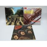 A case of albums of mixed genres including The Beatles (3),