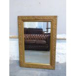 An Art Nouveau style gilt frame mirror,