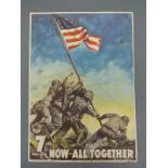 USA WWII official poster 'Now All Together' 7th War Loan,