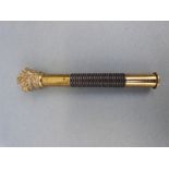 A mid 19thC tipstaff in brass and ebony by Parker Field and Son,