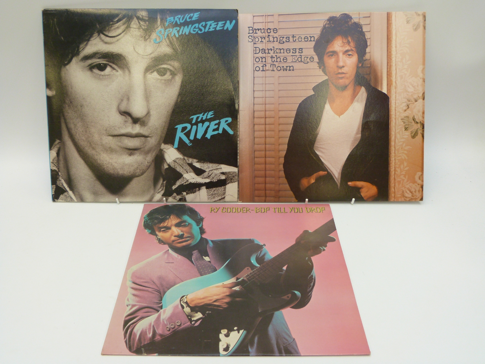 A small collection of albums including Bruce Springsteen, Ry Cooder, Yes, Hawkwind and Crosby,