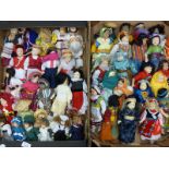 A very large collection of various dolls including dolls of the world,