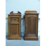 Two late 19thC mahogany pot cupboards,
