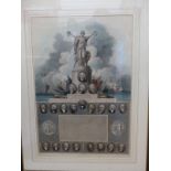 A commemorative print relating to the Battle of Cape St Vincent after R Snairke and engraved by I