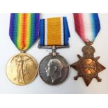 WWI medal trio awarded to 11892 Pte G.Skeat Yorkshire Regt.