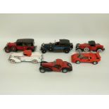 Six Franklin Mint diecast model cars comprising 1985 Lamborghini Countach 5000 S,