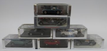 Seven Spark 1:43 scale diecast model cars comprising TVR Grantura MK2 1961, Suzuki Cappuccino 1992,