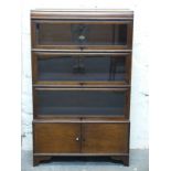 A Wilton Globe Wernicke style 4 tier bookcase,