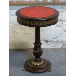 A 19thC style occasional table with gilt/brass mounts,