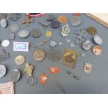 A quantity of Nazi German 1930's rally badges or tinnies, insignia,