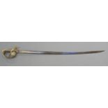 William IV British 1822 pattern Infantry officer's sword with pierced brass gothic style