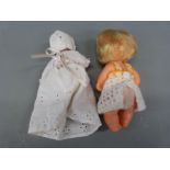 Six dolls, including two Sindy dolls, bisque jointed baby marked 'ABW',