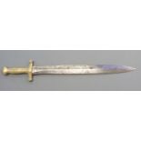 A 19thC French 1832 pattern Gladius sword, with indistinct number to the hilt,