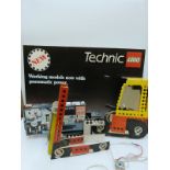 Lego Technic shop display stand and a forklift 8843 box.