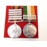 South Africa Medal pair comprising Queens South Africa and King's South Africa medals named to 7670