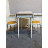 Two retro kitchen stools