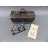 WWII Air Ministry motorcycle or similar tool box stamped 1940 together with an Air Ministry