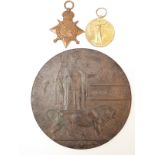 WWI medal pair comprising 1914-1915 Star and Victory Medal awarded to S-5180 Pte W Fowler Rifle