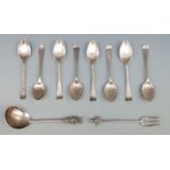 A set of six Victorian hallmarked silver picture back spoons depicting squirrels,