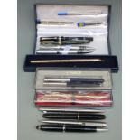 A Waterman's fountain pen with 14ct gold nib, Conway Stewart 15, Parker pens,