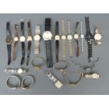 Twenty-one various ladies and gentlemen's wristwatches including Bulova, Smiths, Empire Seiko, MuDu,