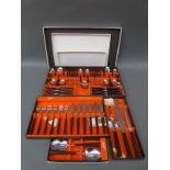Four boxed sets of retro Manhattan pattern cutlery by Joseph Rodgers comprising six place setting