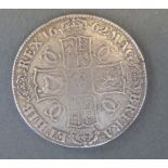 Charles II 1662 crown, first bust rose,