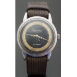 Cortebert Sport Grand Prix gentleman's wristwatch ref 9508 with two-tone luminous hands,