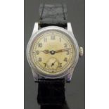 Mappin gentleman's wristwatch with inset subsidiary seconds dial, Arabic numerals, luminous hands,