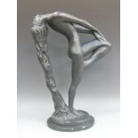 Austin Productions figure of a nude lady in the Art Nouveau style, signed Sever,