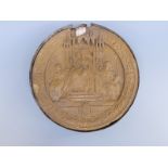 A Victorian wax seal, diameter 16cm,